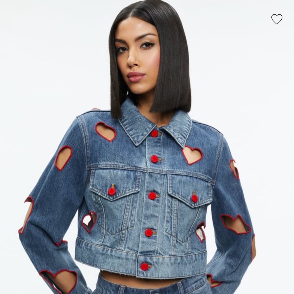 Alice & Olivia Heart Jean Jacket.